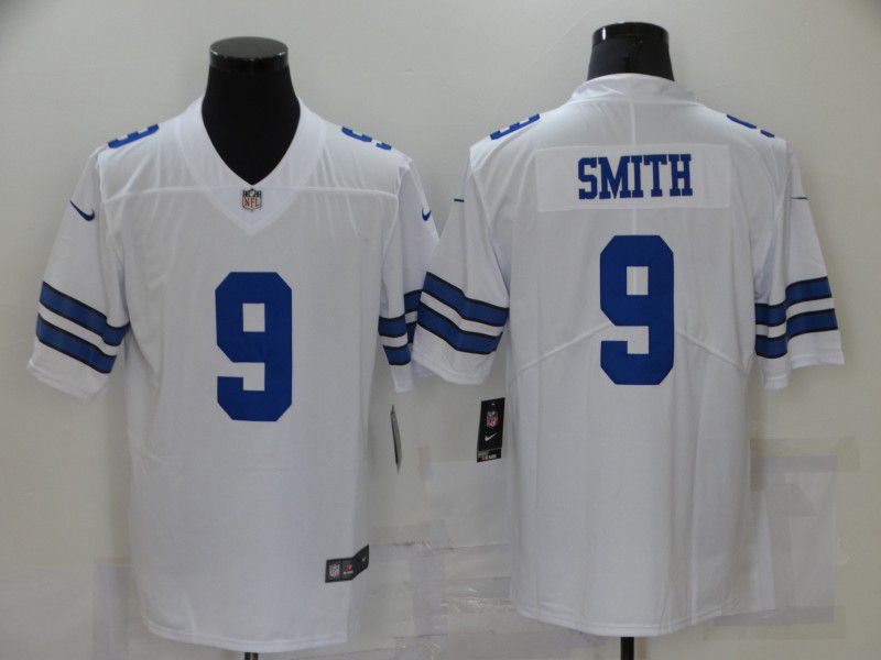 Men Dallas Cowboys #9 Smith White Vapor Untouchable Limited Player 2021 Nike NFL Jersey